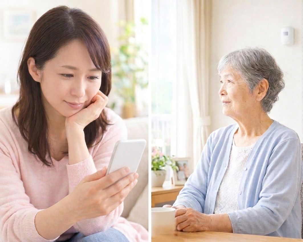離れて暮らす親を見守る家族